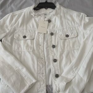 Modern White Denim Jacket for women